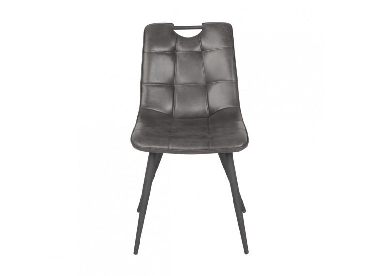 Chaise design vintage avec piètement métal noir - vue de face - SPOOKY