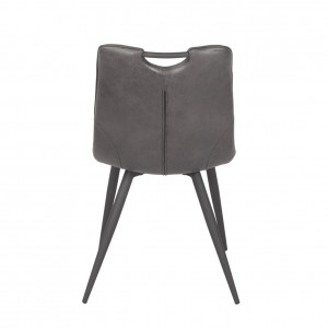 Chaise design vintage avec piètement métal noir - vue de dos - SPOOKY