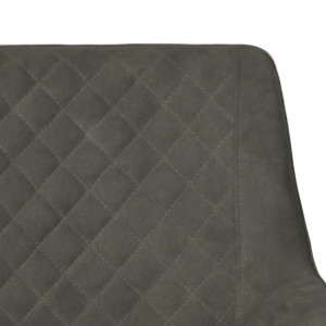 Chaise haute en tissu avec piètement métal noir - coloris gris anthracite - zoom dossier - XENA
