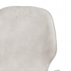 Chaise en suédine avec piétement luge gris - zoom - LUGE