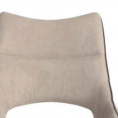 Chaise haute pivotante tissu & pieds métal - zoom - KEN