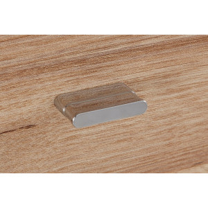 Table basse grise en bois de chêne 120x40cm - zoom - TONY