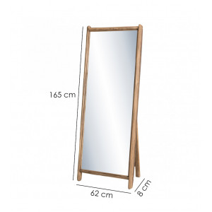 Miroir à poser en pin recyclé H.165 cm - dimensions produit - ORIGIN