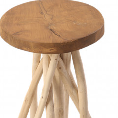 Objet de décoration champignon en bois de teck H28cm - TECK