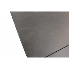 Table de repas extensible 160/210 cm céramique gris piétement métal - zoom plateau céramique 2 - VALENCIA