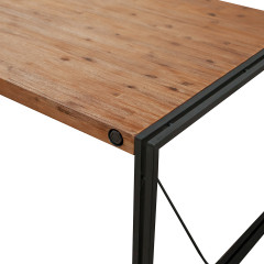 Table repas en bois et métal design industriel L200cm - zoom - ATELIER