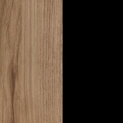 Armoire dressing en bois finition chêne avec portes coulissantes et battantes - zoom - DAVID