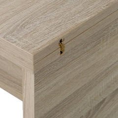 Table basse réhaussable et extensible en bois effet chêne - zoom côté - DINNER