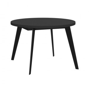 Table ronde en bois extensible D.110 cm - vue en angle - XTRA