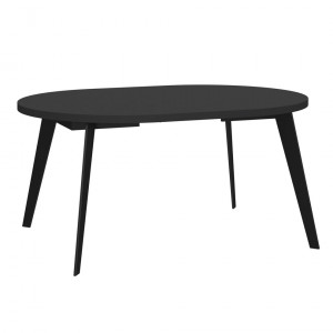Table ronde en bois extensible D.110 cm - vue avec rallonge - XTRA