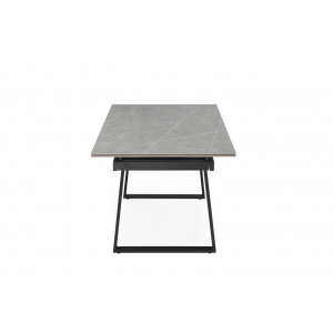 Table extensible en céramique marbre grey L160/240cm - Pieds n°1 : Type luge - UNIK