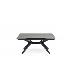 Table extensible en céramique marbre grey L160/240cm - Pieds n°5 : Type Z + barre centrale - UNIK