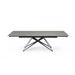 Table extensible en céramique marbre grey L160/240cm - Pieds n°6 : Type design épuré - UNIK