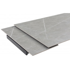 Table extensible en céramique marbre grey L160/240cm - zoom rallonge - UNIK