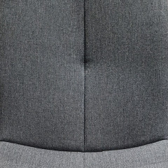 Lot de 2 chaises capitonnées en tissu gris anthracite - zoom matière - JAPAN
