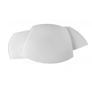 Table en verre blanc rallonges rotatives 120/180 cm - BRERA