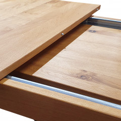 Table de repas extensible en bois de chêne massif  160/210cm - zoom - ECLIPSE XL