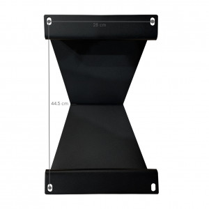Pied de table de repas en métal noir - design épuré - dimensions - PIEDS N°6
