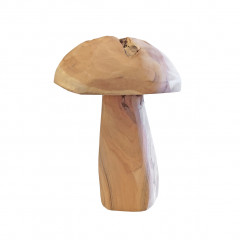 Objet de décoration champignon en teck 28 cm - TECK