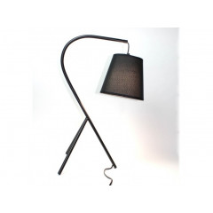 Lampe de chevet trépied design noir - vue de côté -