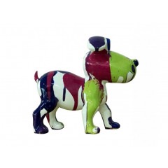 Petit chien sculpture décorative museau vert - design moderne contemporain SNOOP