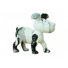 Objet déco noir et blanc petit chien design - black snoop