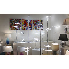 Lampadaire design LED boucles - Vue en ambiance - MARIO