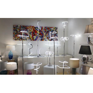 Lampadaire design LED boucles - Vue en ambiance - MARIO