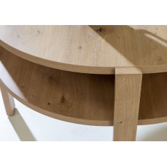 Table basse ronde en bois D74cm - 5 coloris - zoom- BAGO