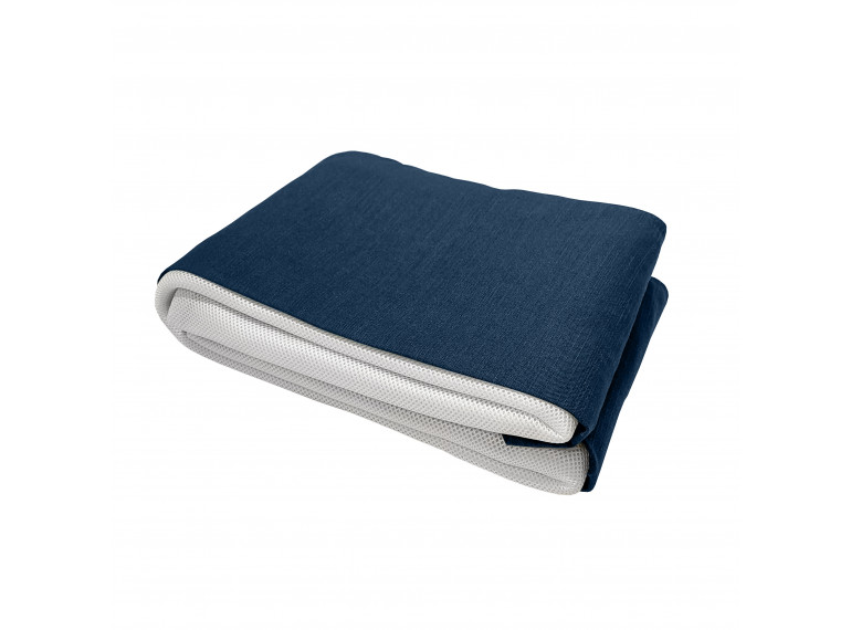 Cache-sommier tapissier en tissu polyester - bleu  - TOPAZE