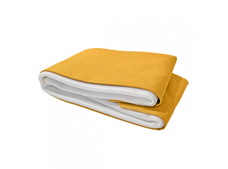 Cache-sommier tapissier en tissu polyester - jaune  - TOPAZE