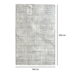 Tapis en laine gris 160x230cm - dimensions - BRAD