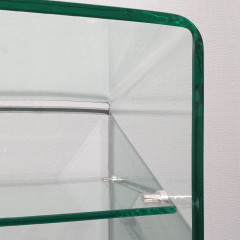 Console en verre 125 cm avec tablette - zoom plateau - BENT