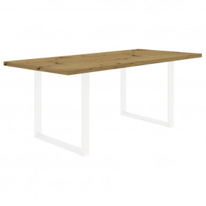 Plateau de table de repas en bois effet chêne artisan - vue de 3/4 - CHOICE
