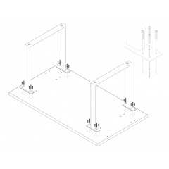 Plateau de table en bois effet blanc mat - montage - CHOICE