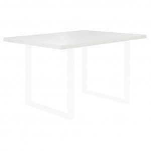 Plateau de table en bois effet blanc mat - vue de 3/4 - CHOICE