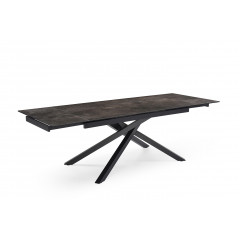 Table extensible en céramique finition iron L160/240cm - Pieds n°3 : Type étiré - UNIK