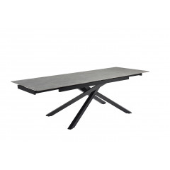 Table extensible en céramique marbre grey L160/240cm - Pieds n°3 : Type étiré - UNIK