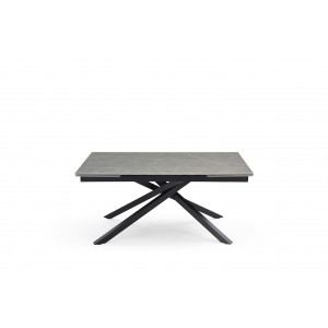 Table extensible en céramique marbre grey L160/240cm - Pieds n°3 : Type étiré - UNIK