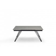 Table extensible en céramique marbre grey L160/240cm - Pieds n°4 : Type 4 pieds - UNIK