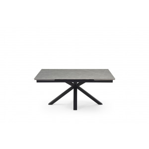 Table extensible en céramique marbre grey L160/240cm - Pieds n°7 : Type croix pleine - UNIK