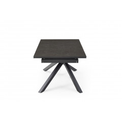 Table extensible en céramique vintage grey L160/240cm - Pieds n°3 : Type étiré - UNIK