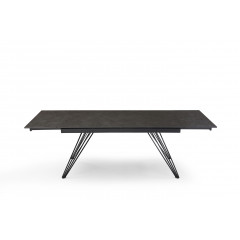 Table extensible en céramique vintage grey L160/240cm - Pieds n°4 : Type 4 pieds - UNIK