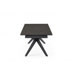 Table extensible en céramique vintage grey L160/240cm - Pieds n°5 : Type Z + barre centrale - UNIK