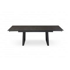 Table extensible en céramique vintage grey L160/240cm - Pieds n°1 : Type luge - UNIK