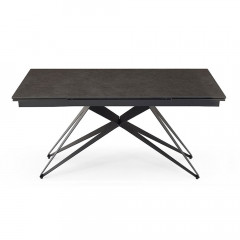 Table extensible en céramique vintage grey L160/240cm - Pieds n°6 : Type design épuré - UNIK