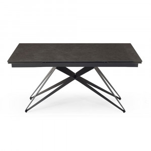 Table extensible en céramique vintage grey L160/240cm - Pieds n°6 : Type design épuré - UNIK