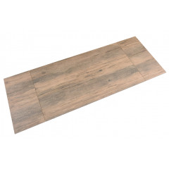 Table extensible en céramique finition bois L160/240cm - vue plateau avec rallonges - UNIK