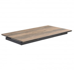 Table extensible en céramique finition bois L160/240cm - vue de 3/4 - UNIK