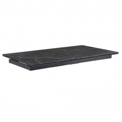 Table extensible en céramique marbre noir L160/240cm - vue de 3/4 - UNIK
